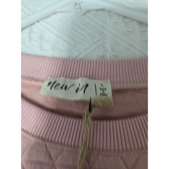Mean Girls Look Quilted Blush Babydoll Pullover Textured Size Large - Picture 3 of 7